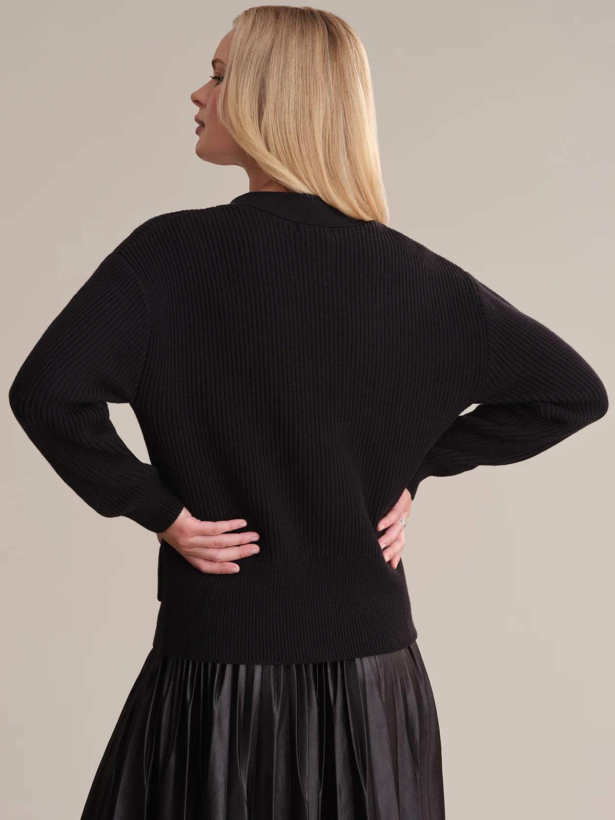Abigail: V-Neck Cotton Cardigan - Image 3