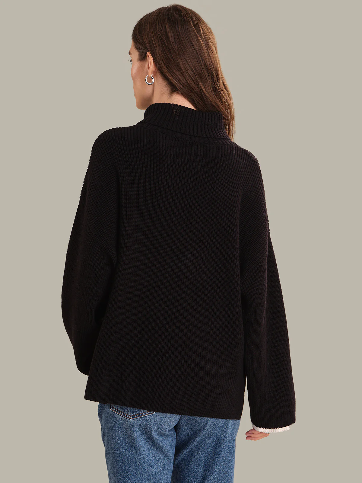 Ada: Cotton Tipped Turtleneck Sweater - Image 3