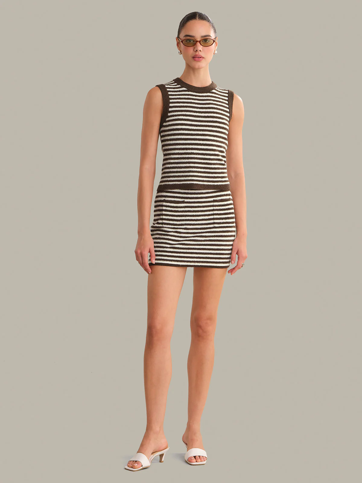 Alessia Teddy Stripe Crew Neck Tank - Image 6