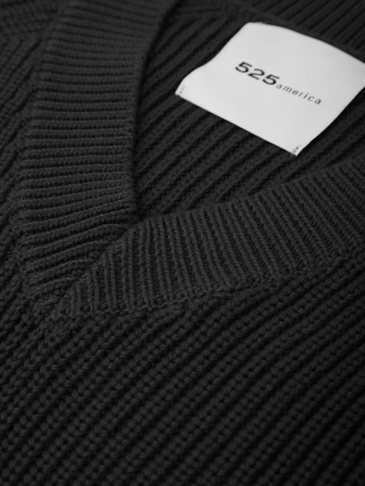 Amara: V-Neck Shaker Stitch Cotton Sweater - Image 4
