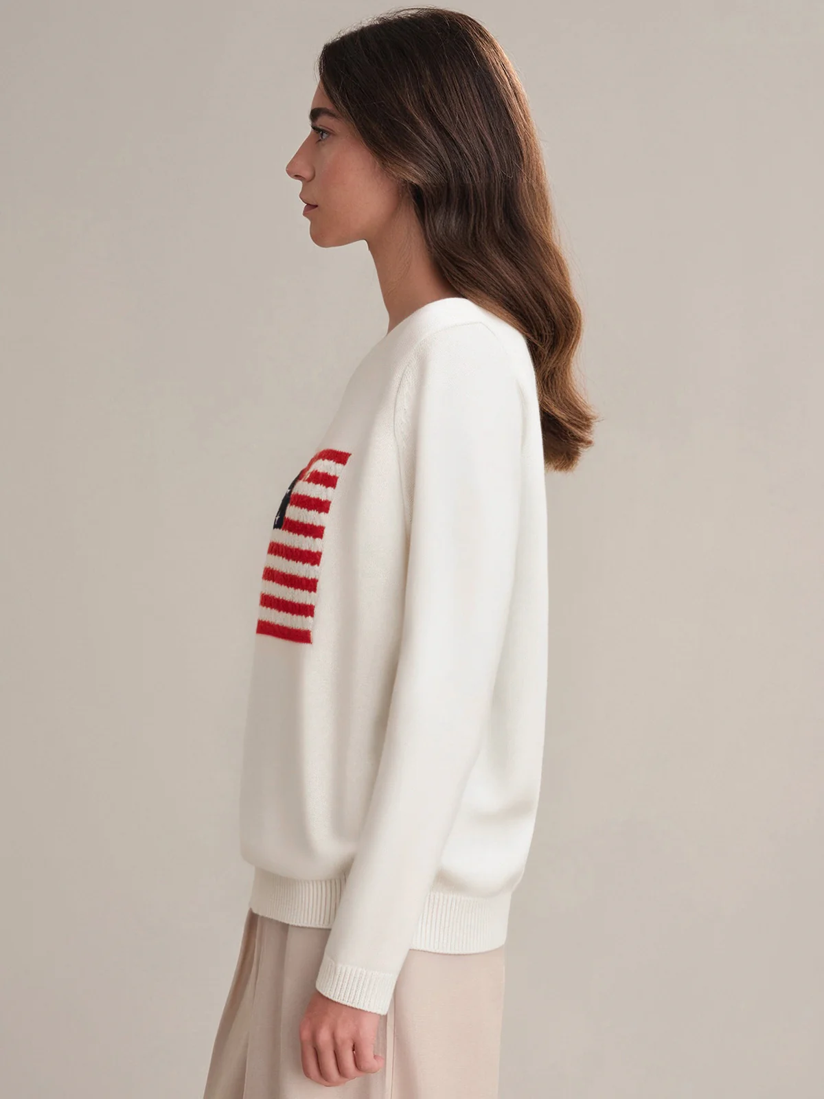 America: Crewneck Cotton Sweater - Image 2