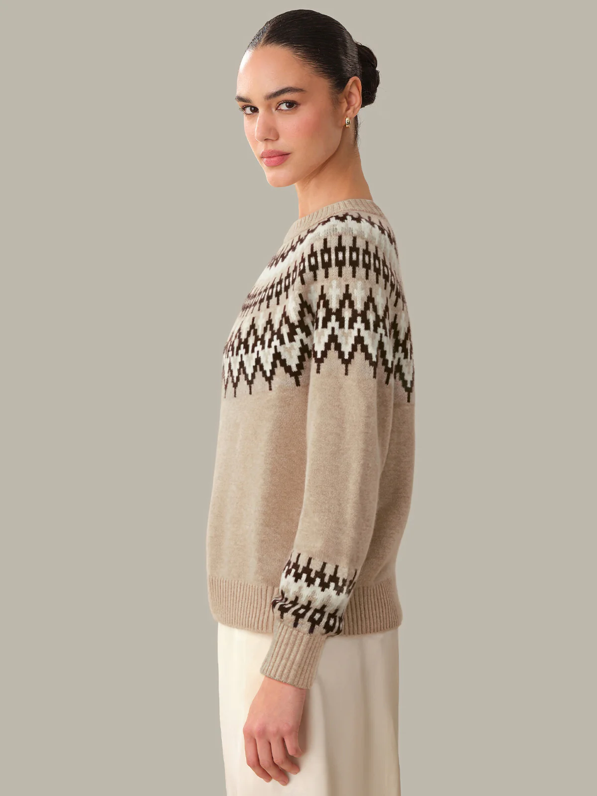 Anastasia: 100% Cashmere Fair Isle Sweater - Image 2
