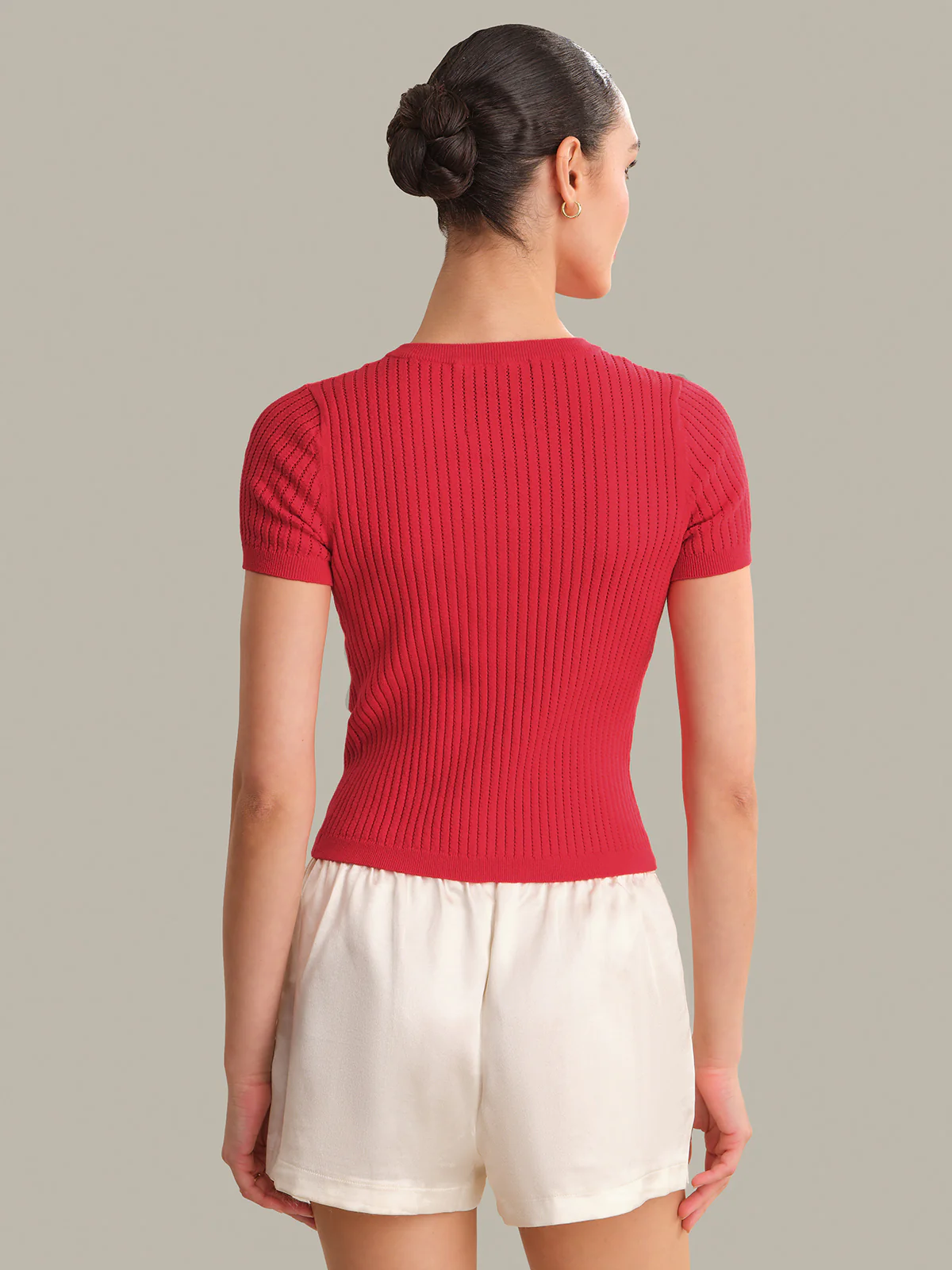 Anna Short Sleeve Button Down Cardi - Image 2