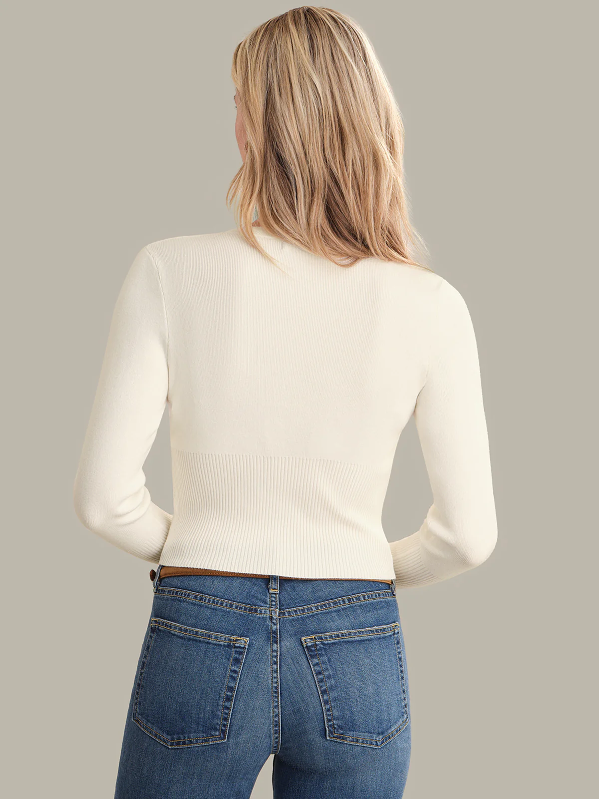 Anne: High Rib Waist Cardigan - Image 3