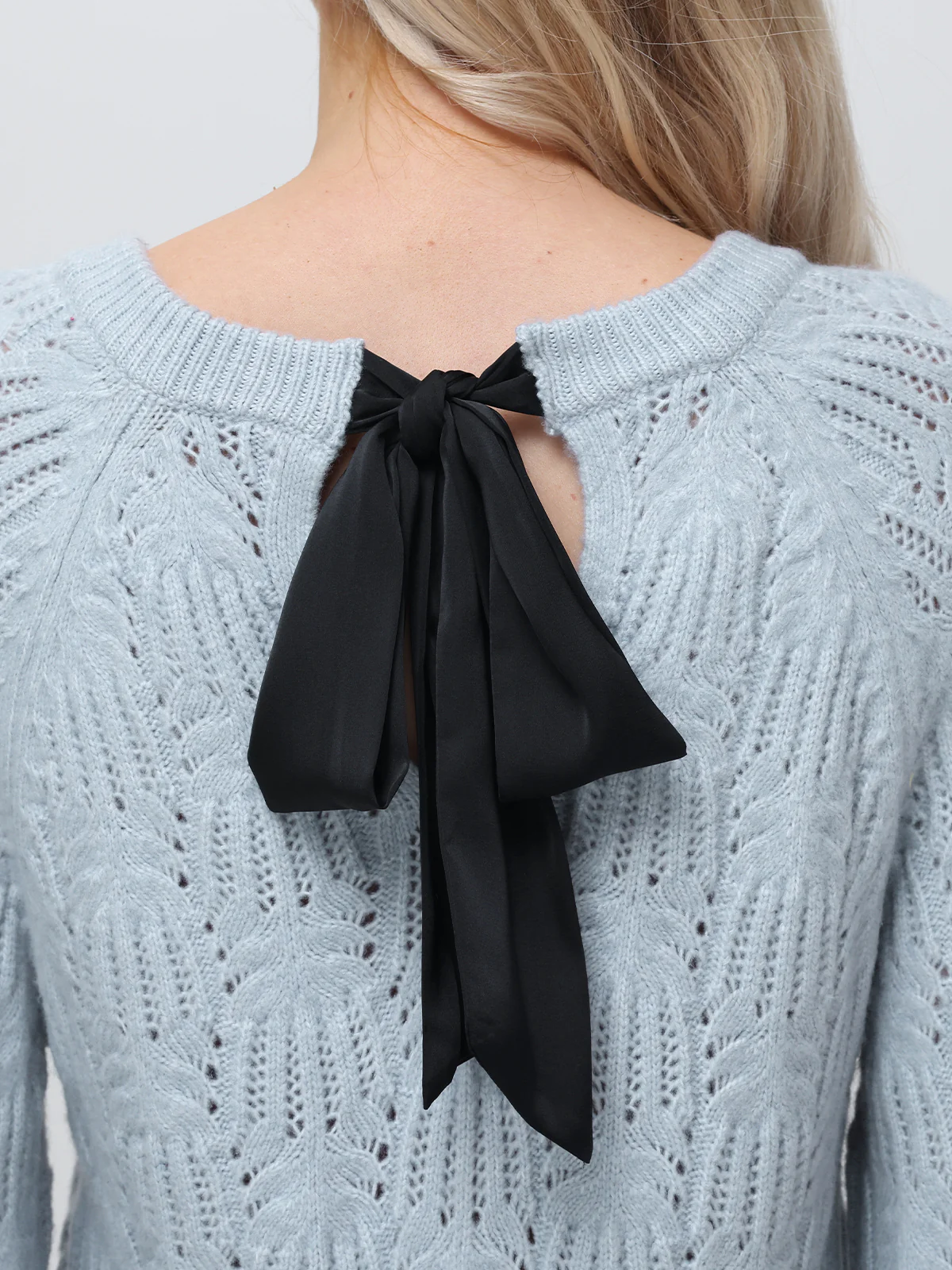 Athena: Pointelle Bow Back Sweater - Image 5