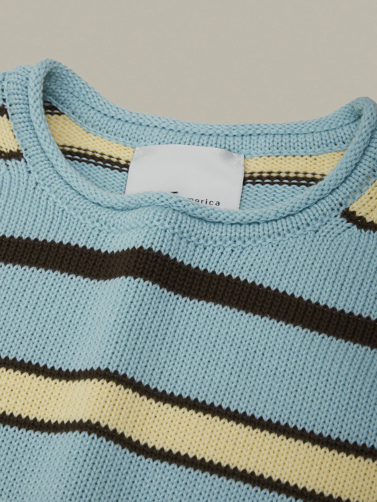 Bree: Stripe Roll Edge Cotton Sweater - Image 4