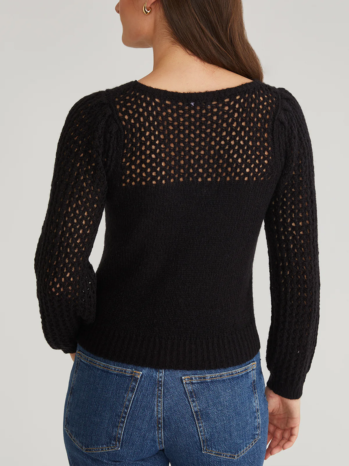 Brigid: Puff Sleeve Mesh Pullover - Image 3