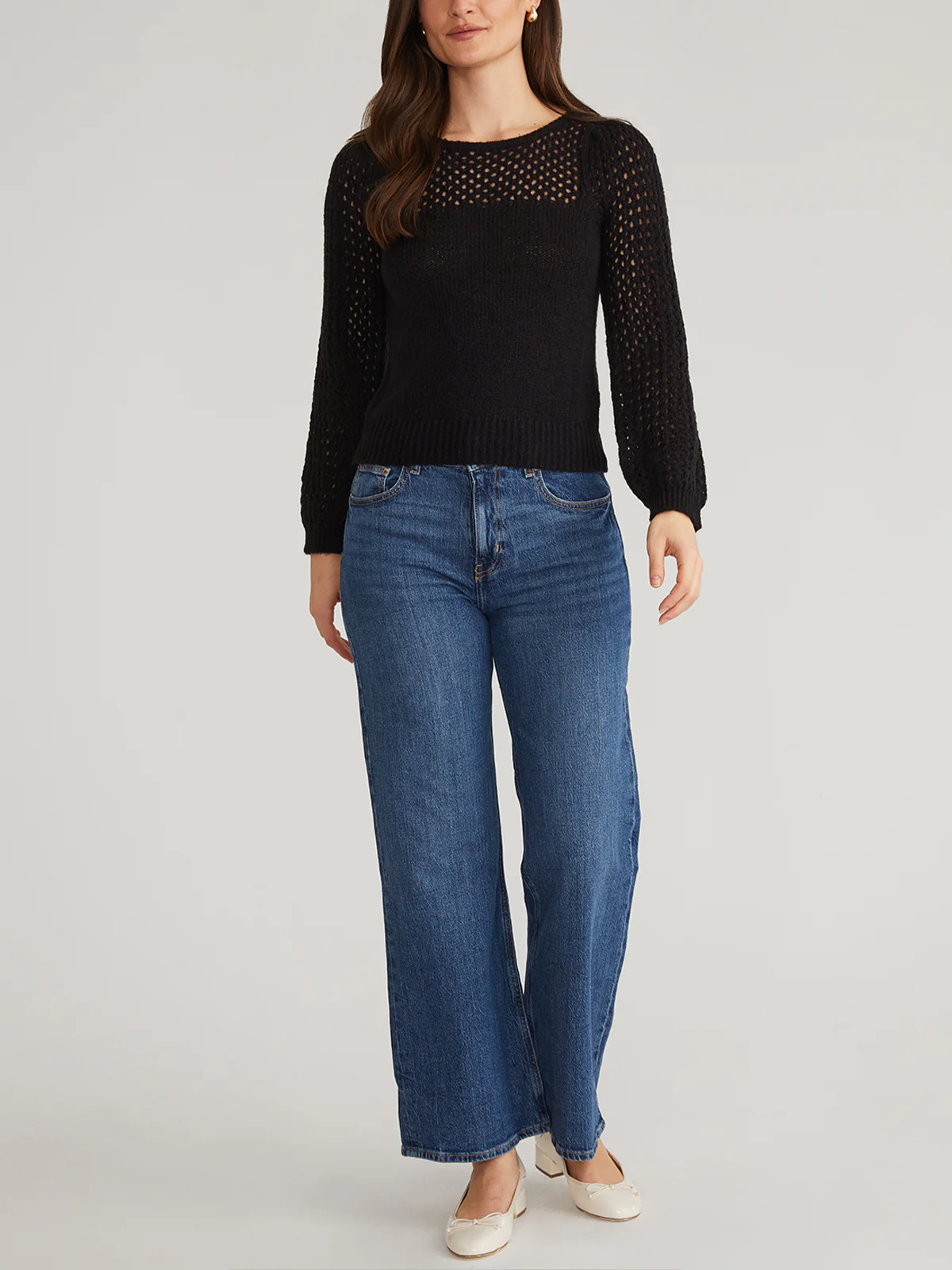 Brigid: Puff Sleeve Mesh Pullover - Image 4