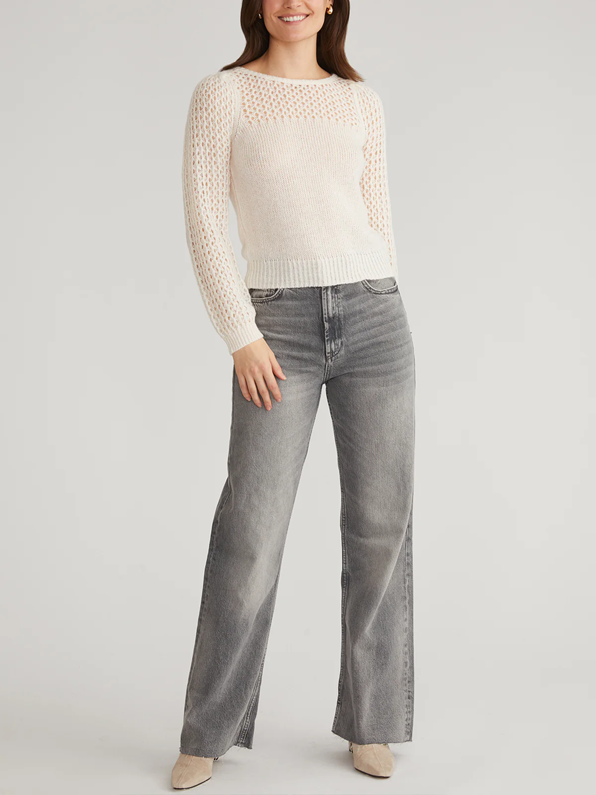 Brigid: Puff Sleeve Mesh Pullover - Image 4