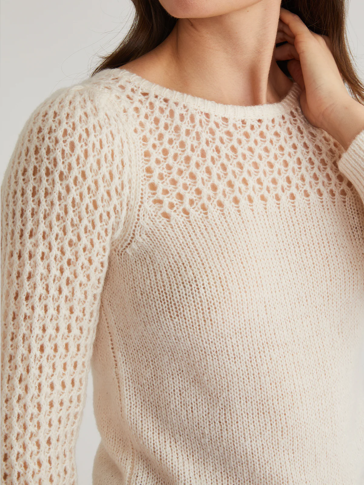 Brigid: Puff Sleeve Mesh Pullover - Image 5