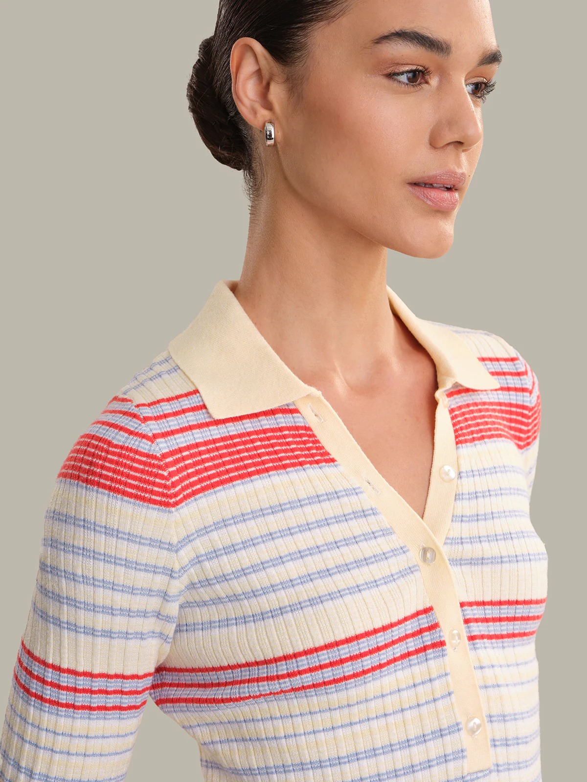 Calla: Striped Polo Top - Image 4