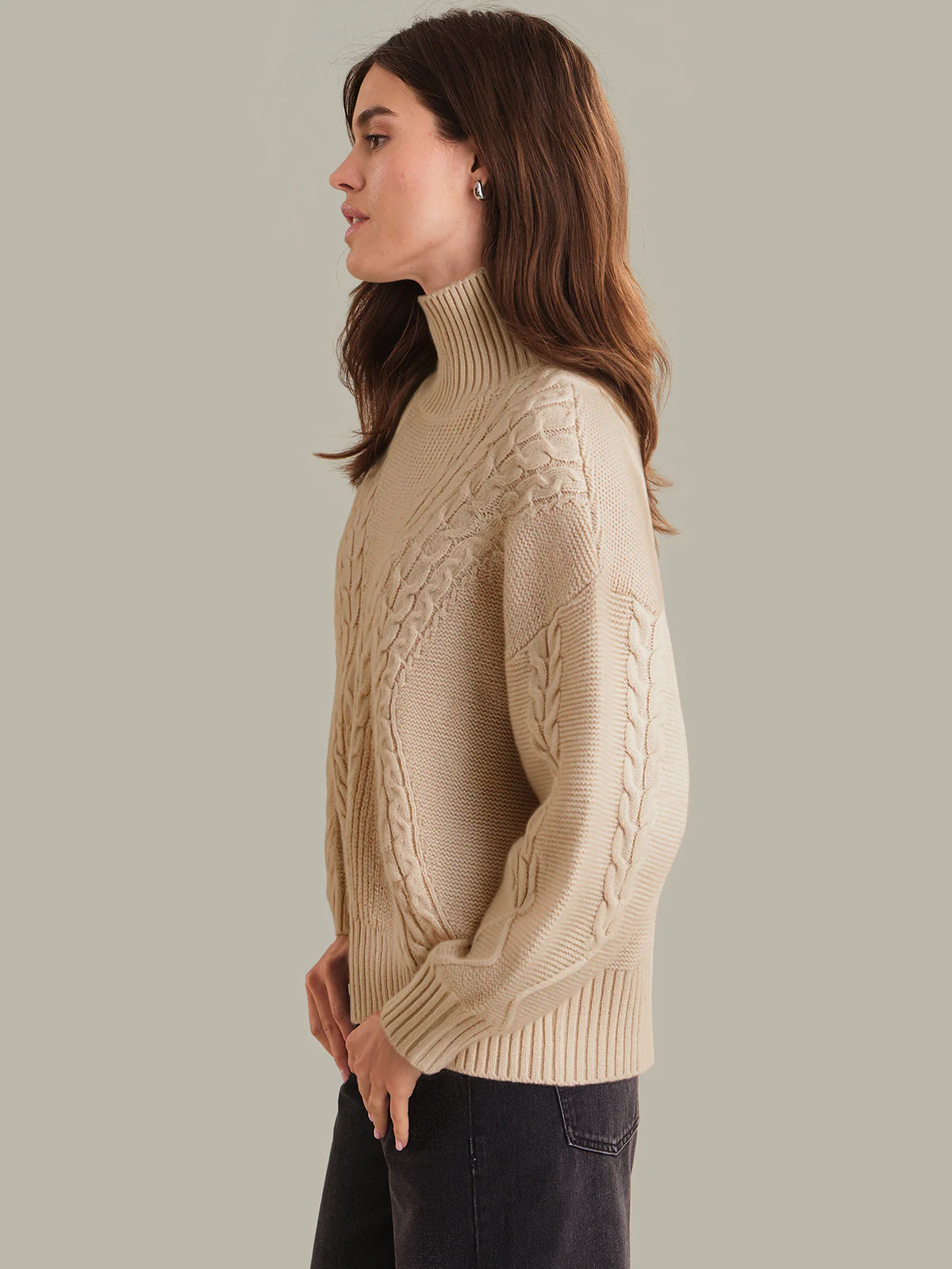 Camille: Cashmere Blend Turtleneck Sweater - Image 3