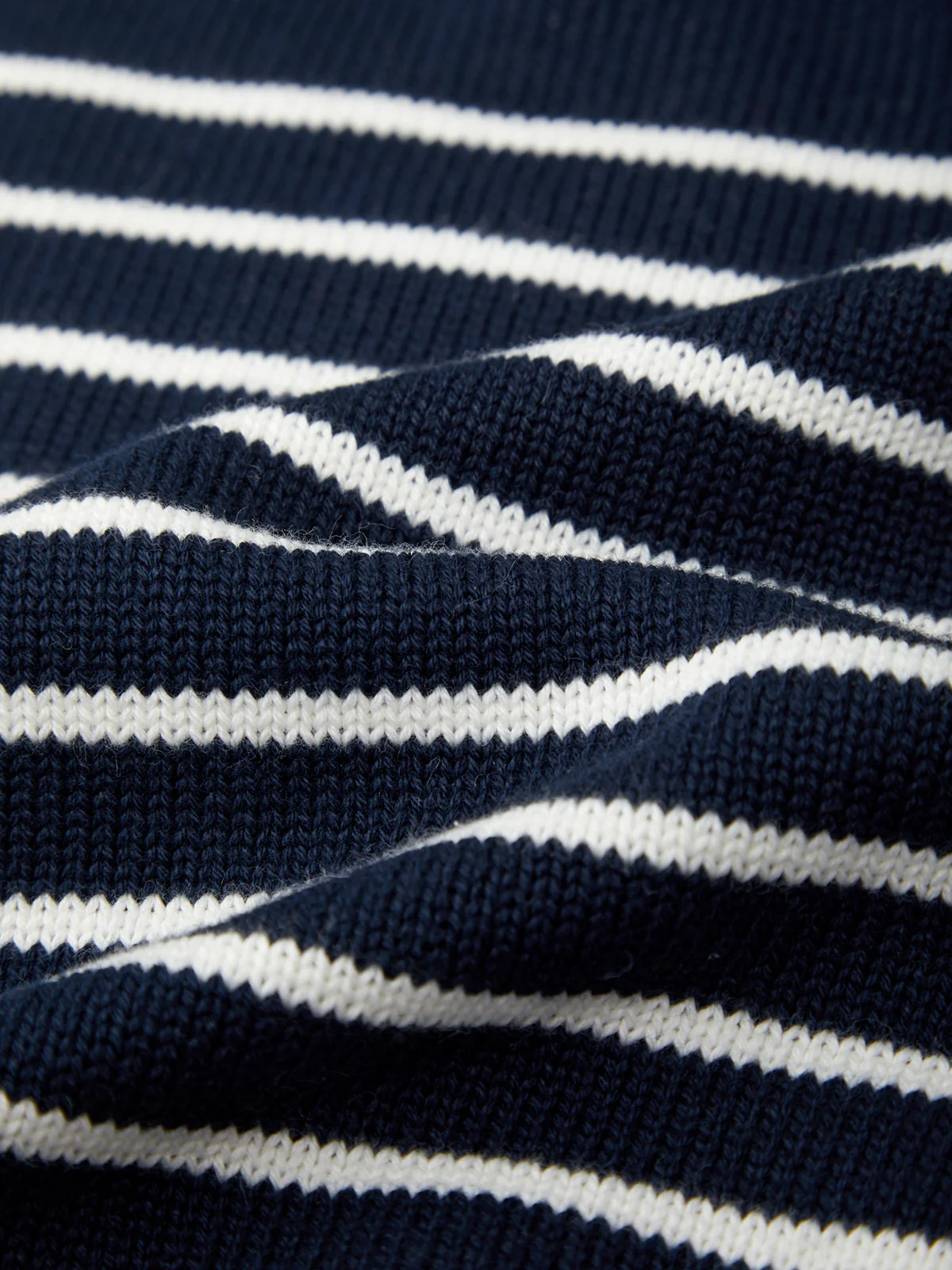 Carmen: Cotton Stripe Quarter Zip Sweater - Image 5