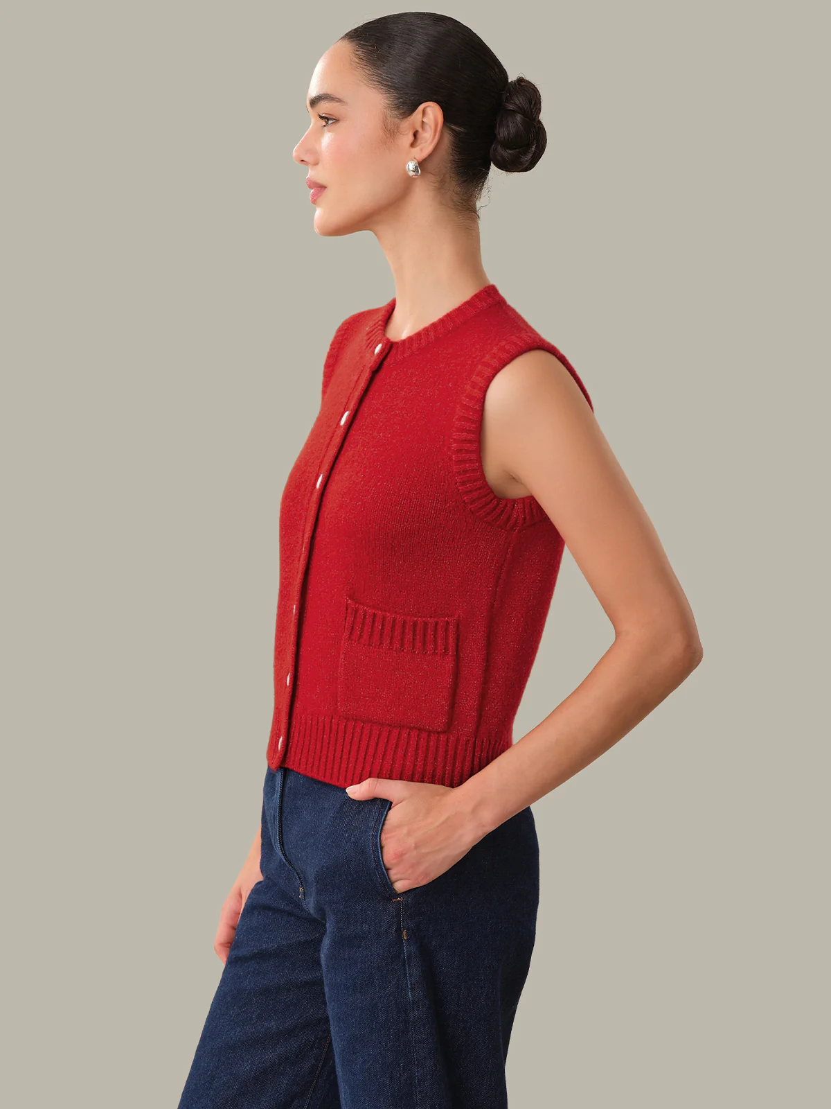 Dara: Cashmere Silk Vest - Image 2