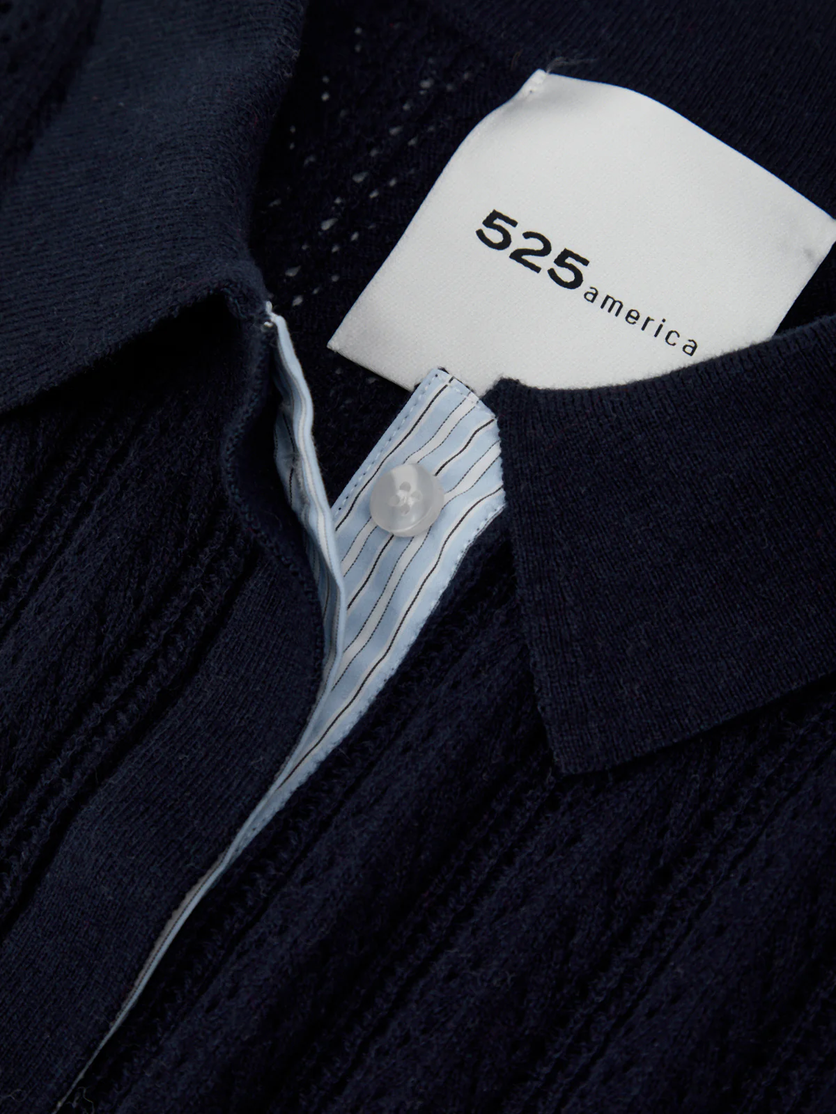 Cassia: Pointelle Knit Polo - Image 4