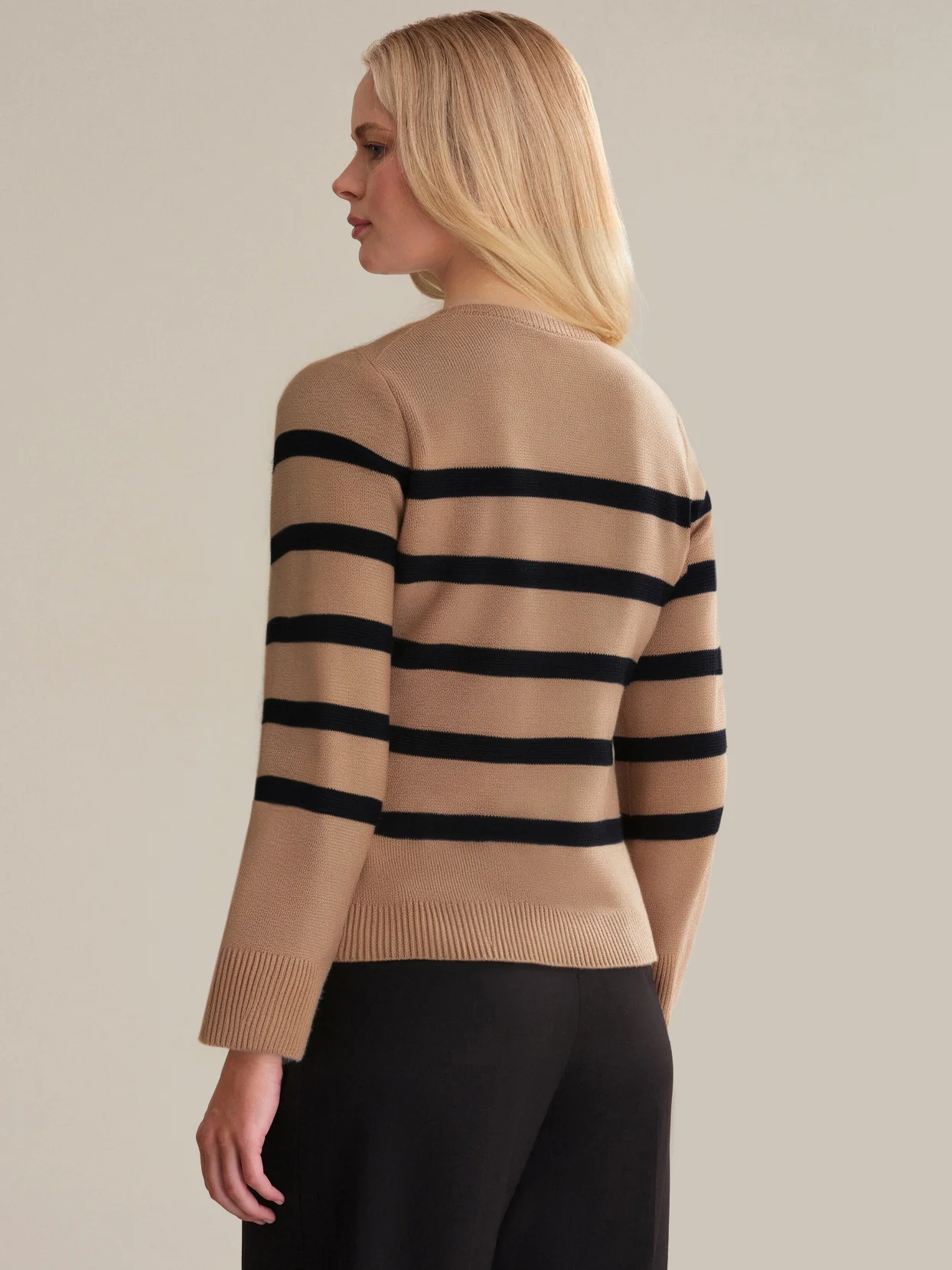 Catherine: Stripe Cotton Sweater Jacket - Image 3