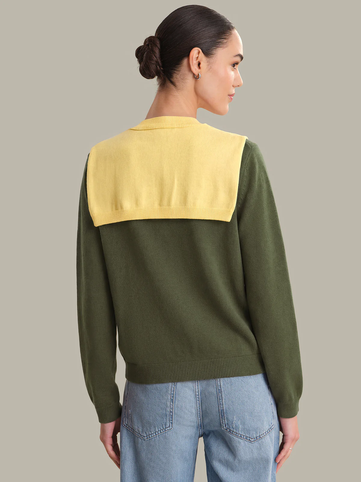 Cerise: Cotton Shawl V-Neck Pullover - Image 3
