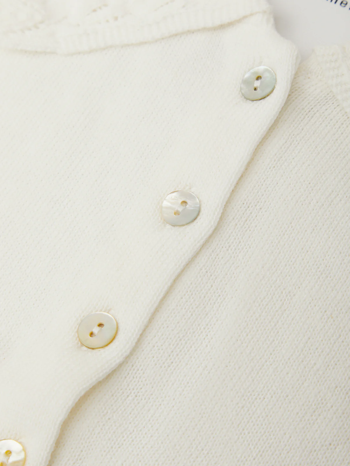 Coco: Peter Pan Collar Cotton-Linen Cardigan - Image 5