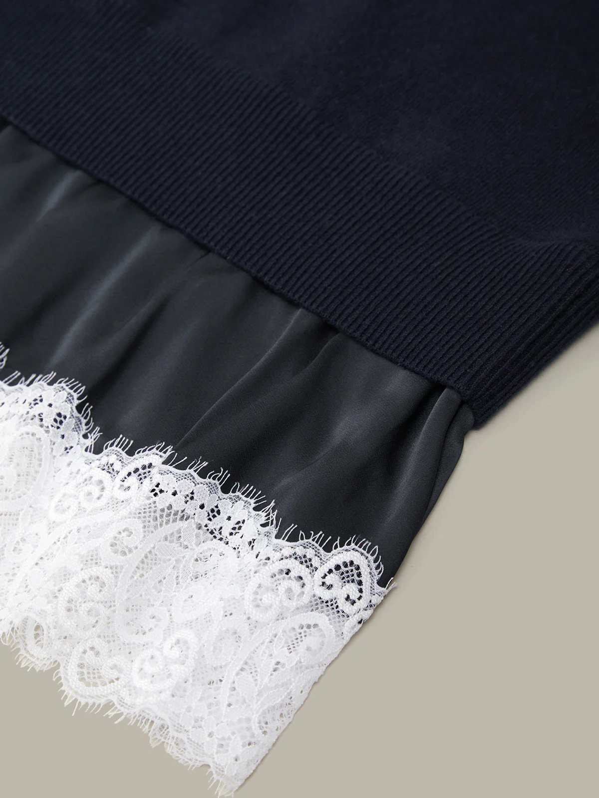 Cora: Lace Trim Cashmere Blend Knit Pullover - Image 4