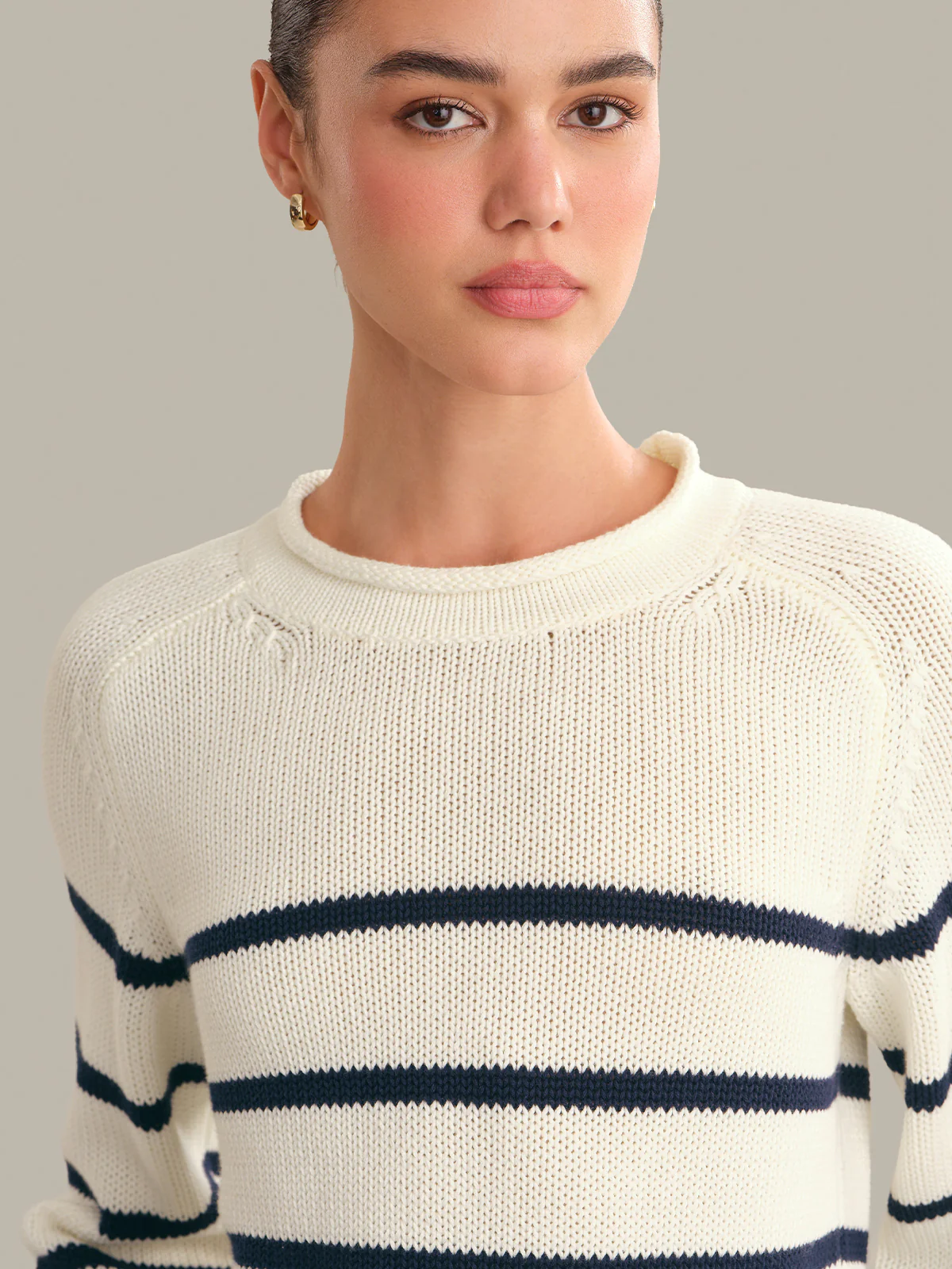 Coral Striped Pullover - Image 5