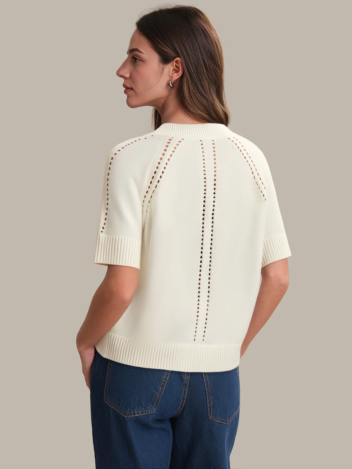 Melody: Cotton Button Down Cardigan - Image 4
