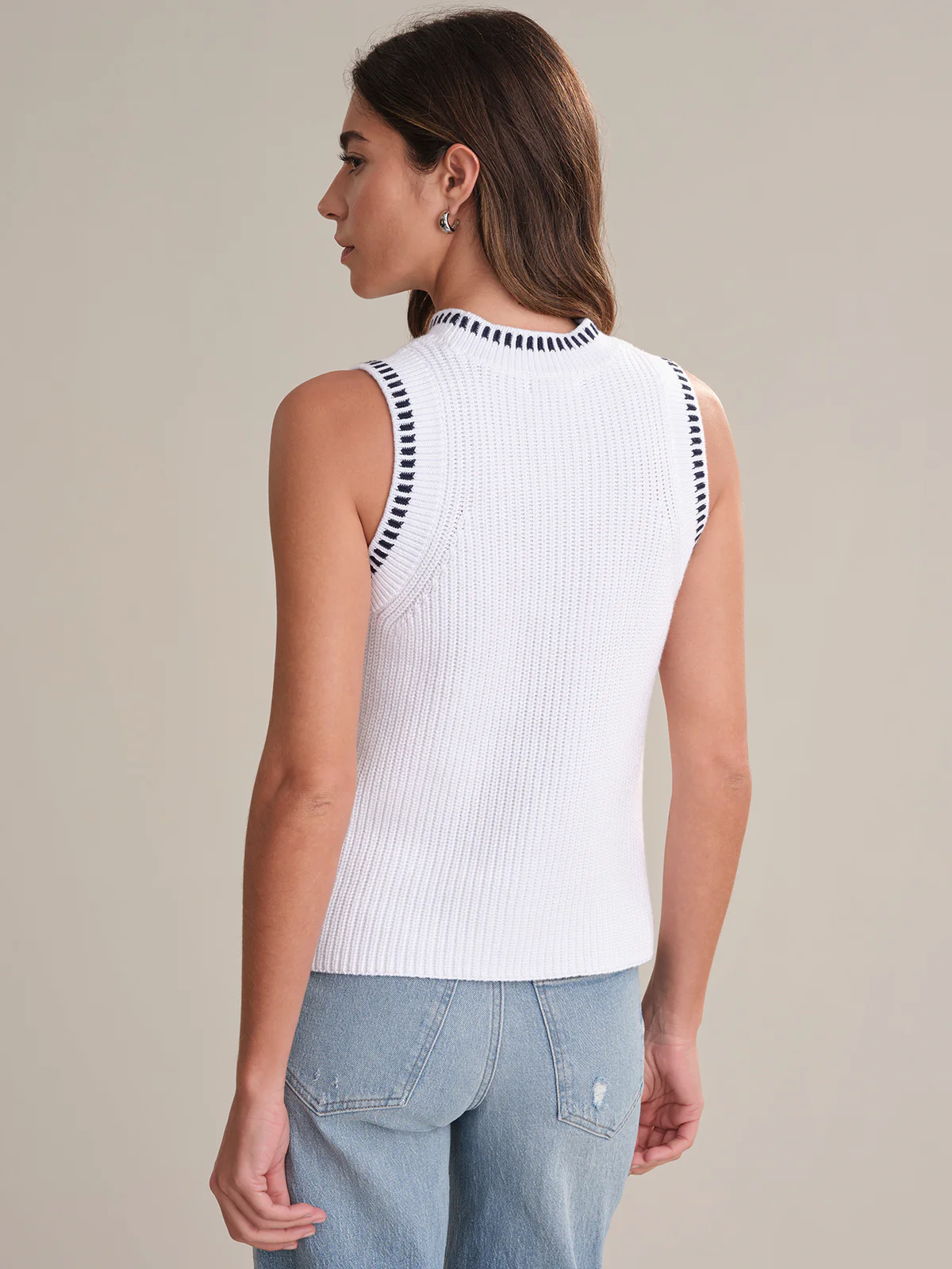 Demi: Contrast Tipping Cable Tank - Image 3