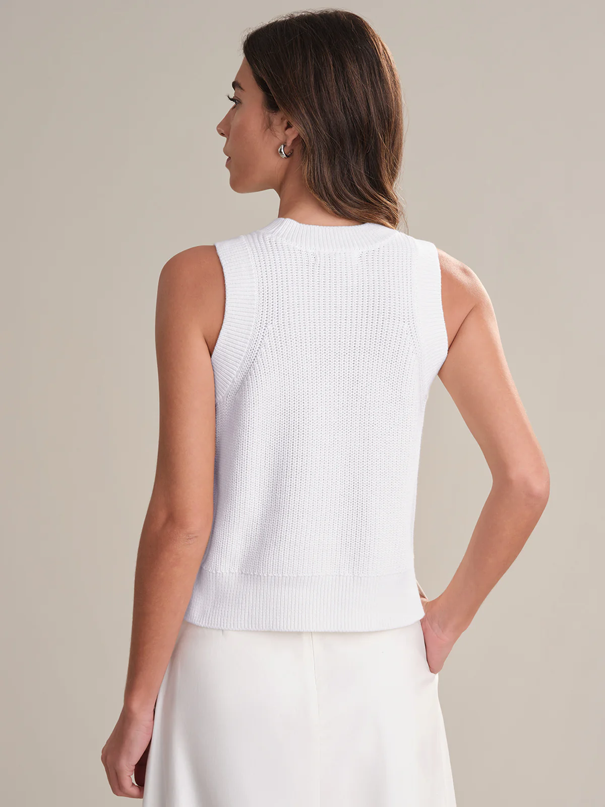 Demi: High Crewneck Cotton Tank - Image 3