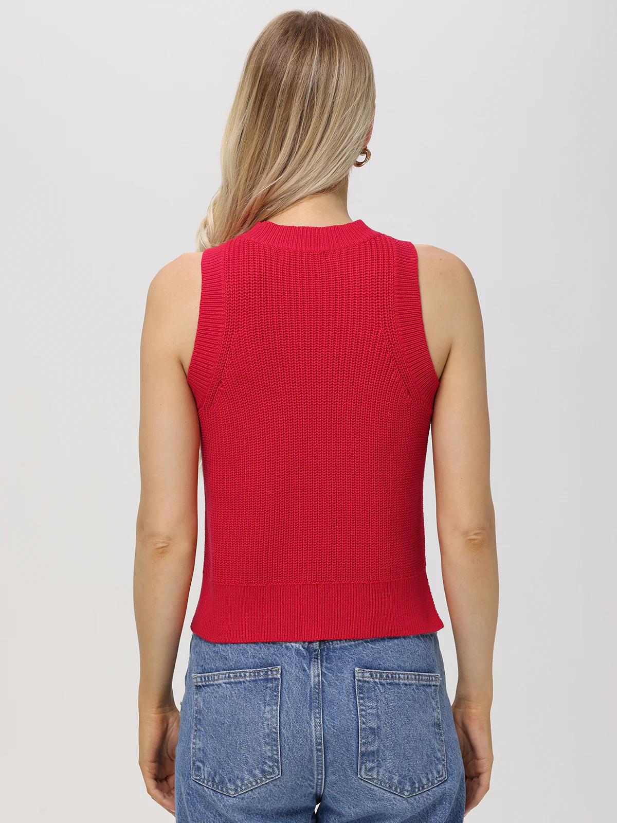 Demi: High Crewneck Cotton Tank - Image 3
