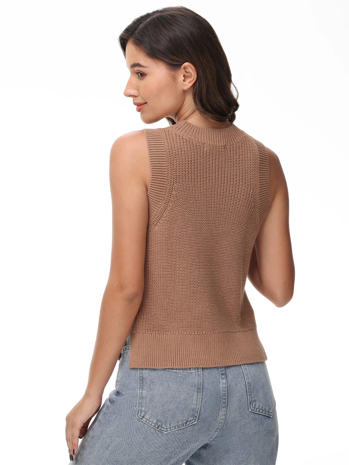 Demi: High Crewneck Cotton Tank - Image 3