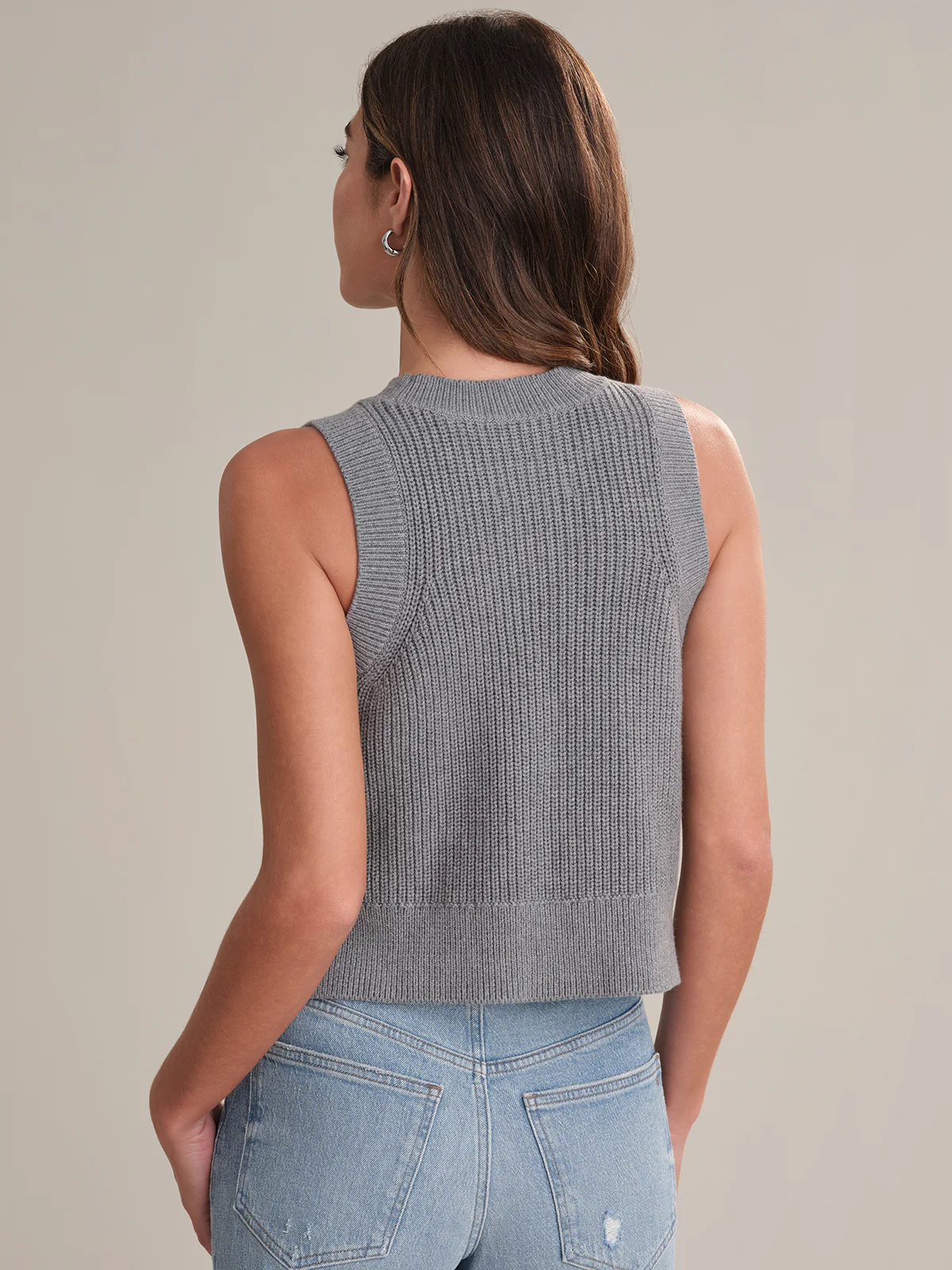 Demi: High Crewneck Cotton Tank - Image 3