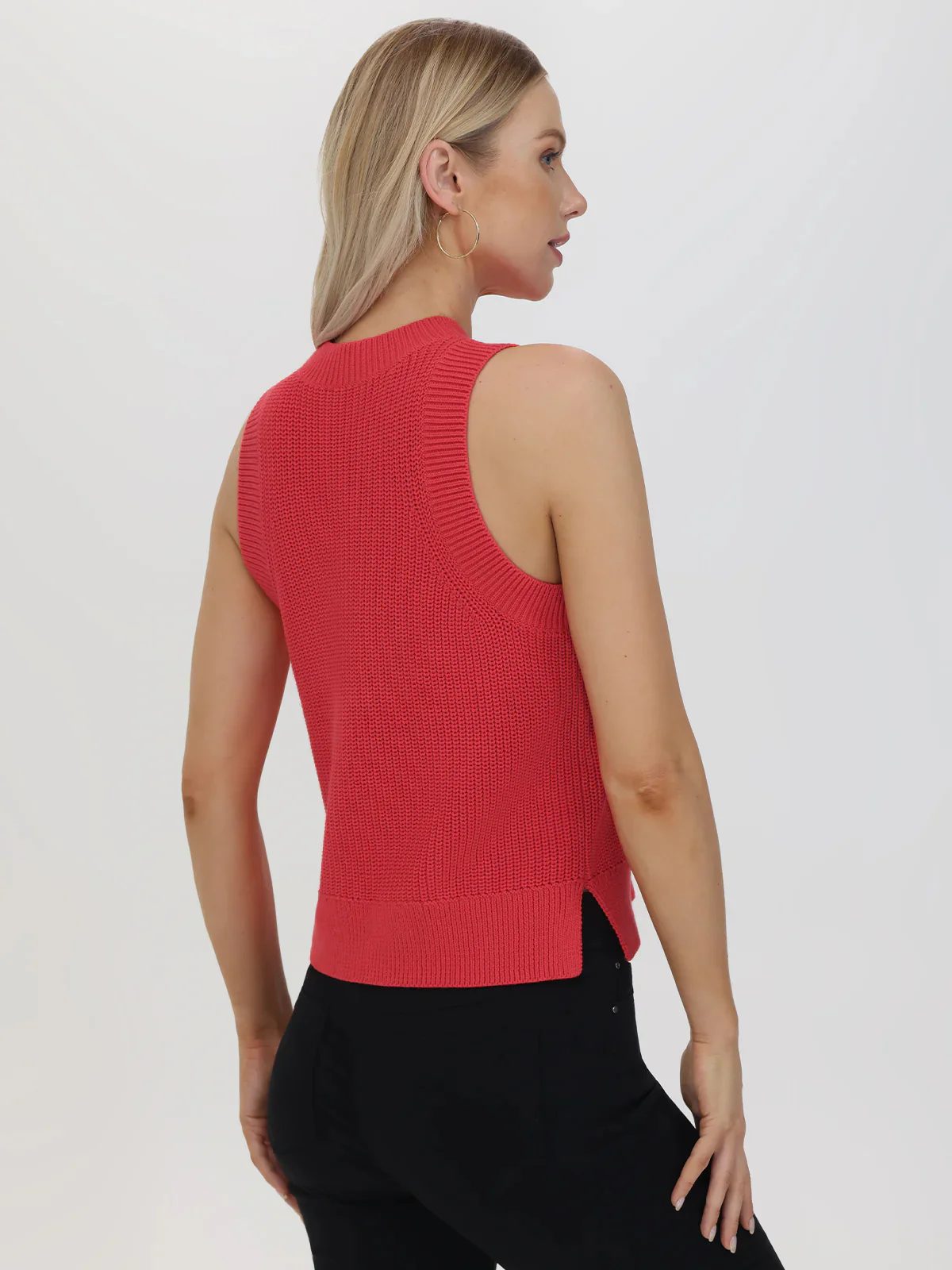 Demi: High Crewneck Cotton Tank - Image 3
