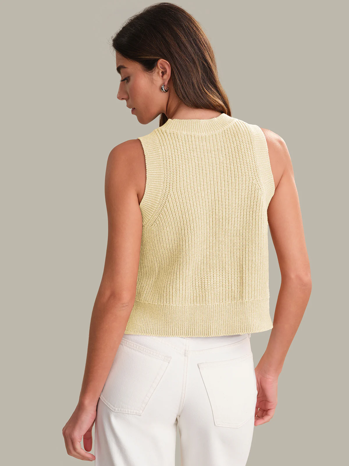 Demi: High Crewneck Cotton Tank - Image 3