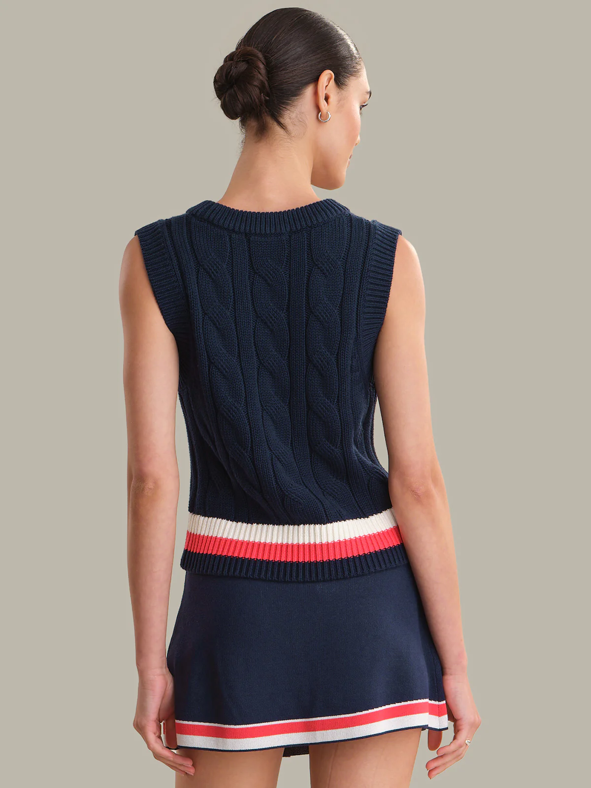 Devon: Cable Knit Sweater Vest - Image 3