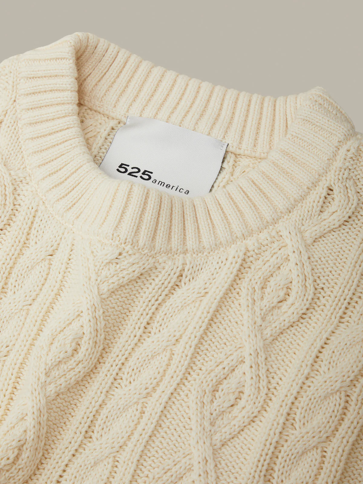Eleanor: Cable Knit Cotton Crewneck - Image 4