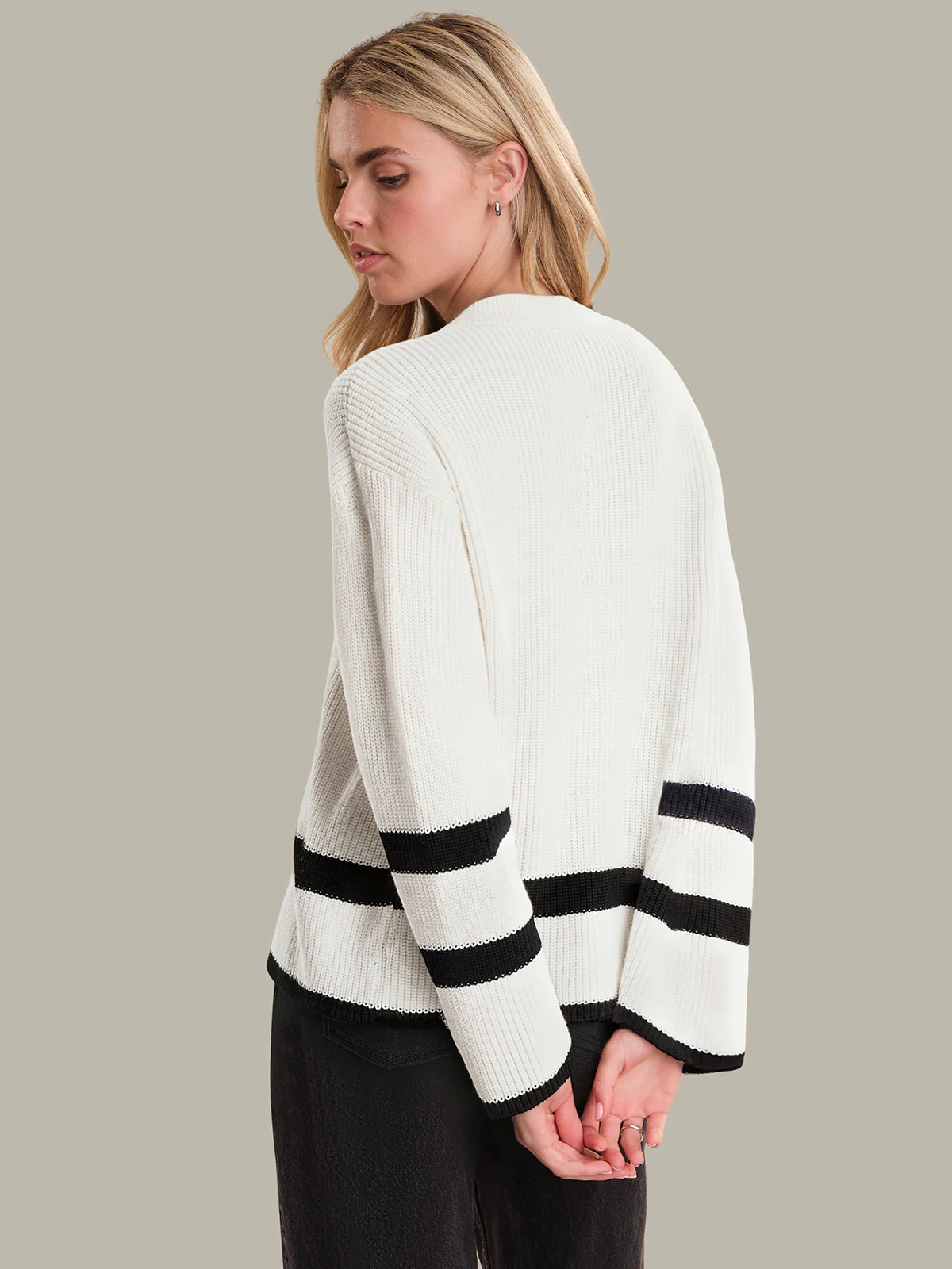 Eliza: Stripe Crewneck Cotton Sweater - Image 3