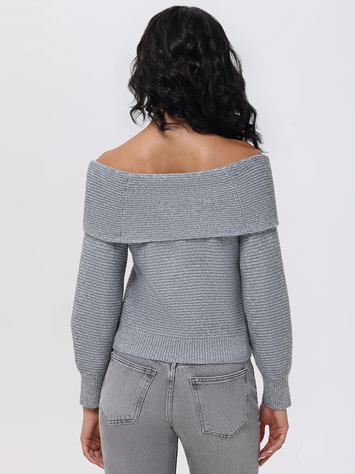 Elizabeth: Off The Shoulder Rosette Sweater - Image 3