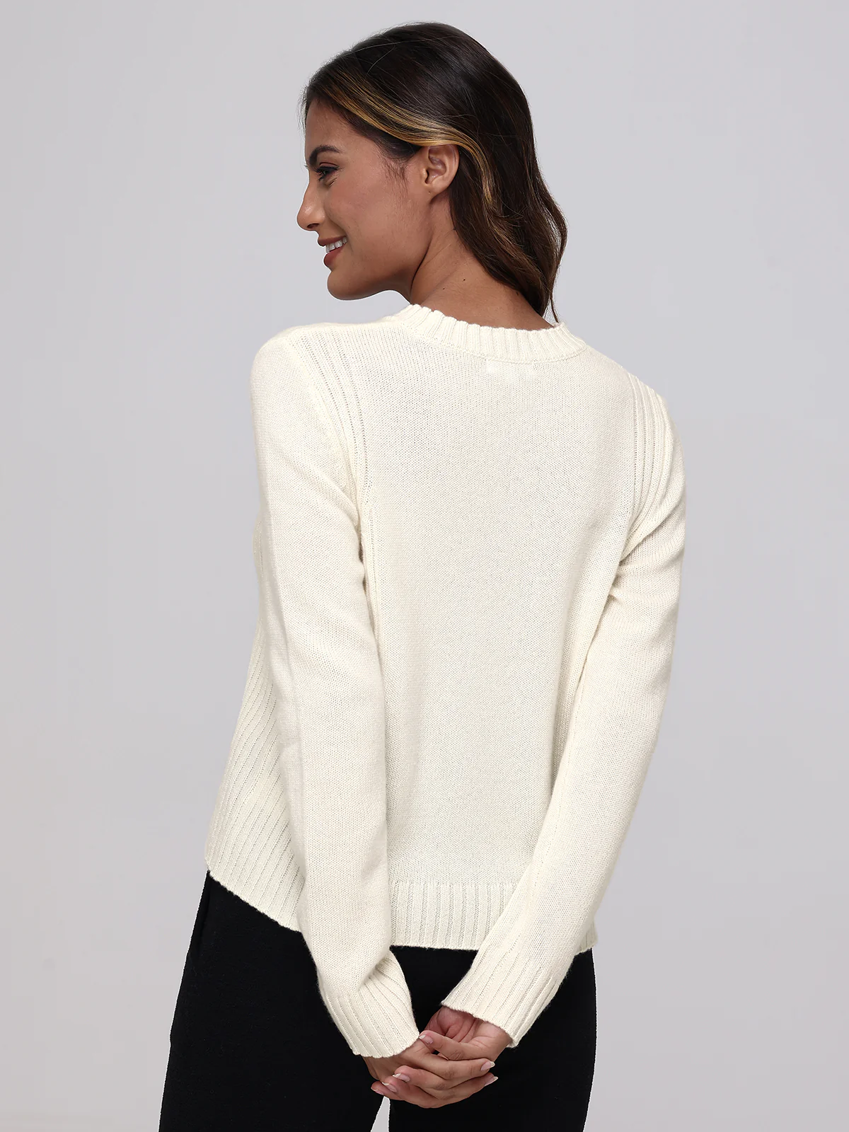Ellie: 100% Cashmere Crewneck Sweater - Image 6
