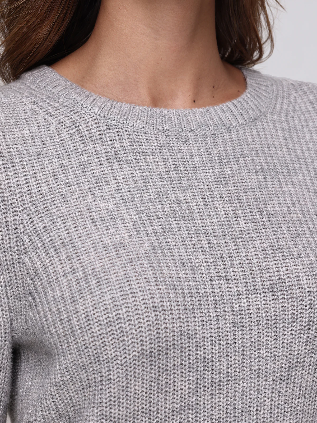 Emma: 100% Cashmere Crewneck Shaker Stitch Sweater - Image 5