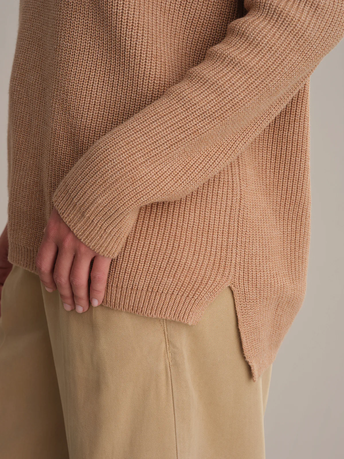 Emma: Crewneck Shaker Stitch Cotton Sweater - Image 5