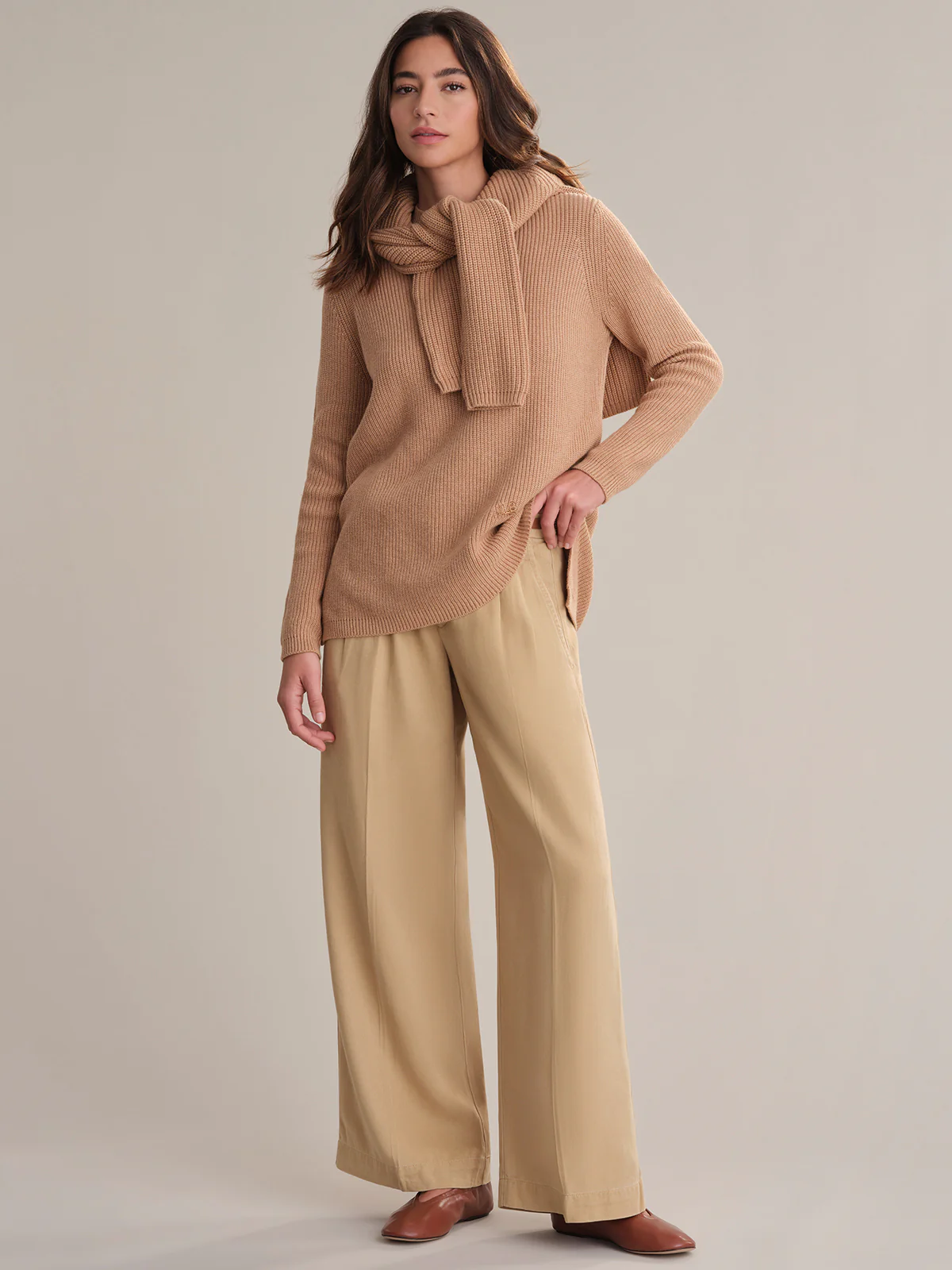Emma: Crewneck Shaker Stitch Cotton Sweater - Image 4