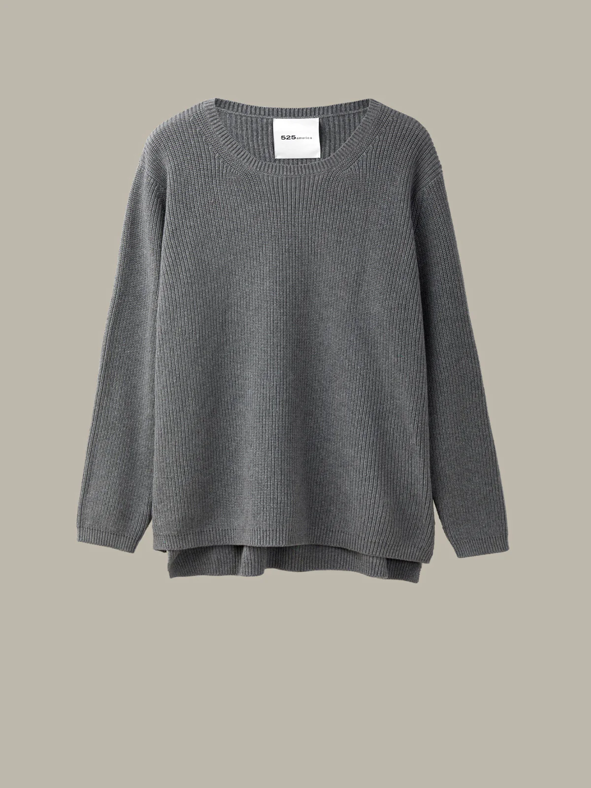 Emma: Crewneck Shaker Stitch Cotton Sweater - Image 5