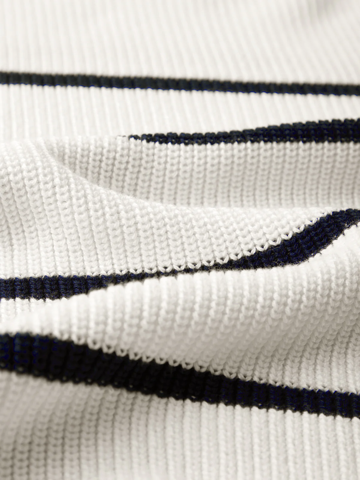 Emma: Stripe Crewneck Shaker Stitch Cotton Sweater - Image 4