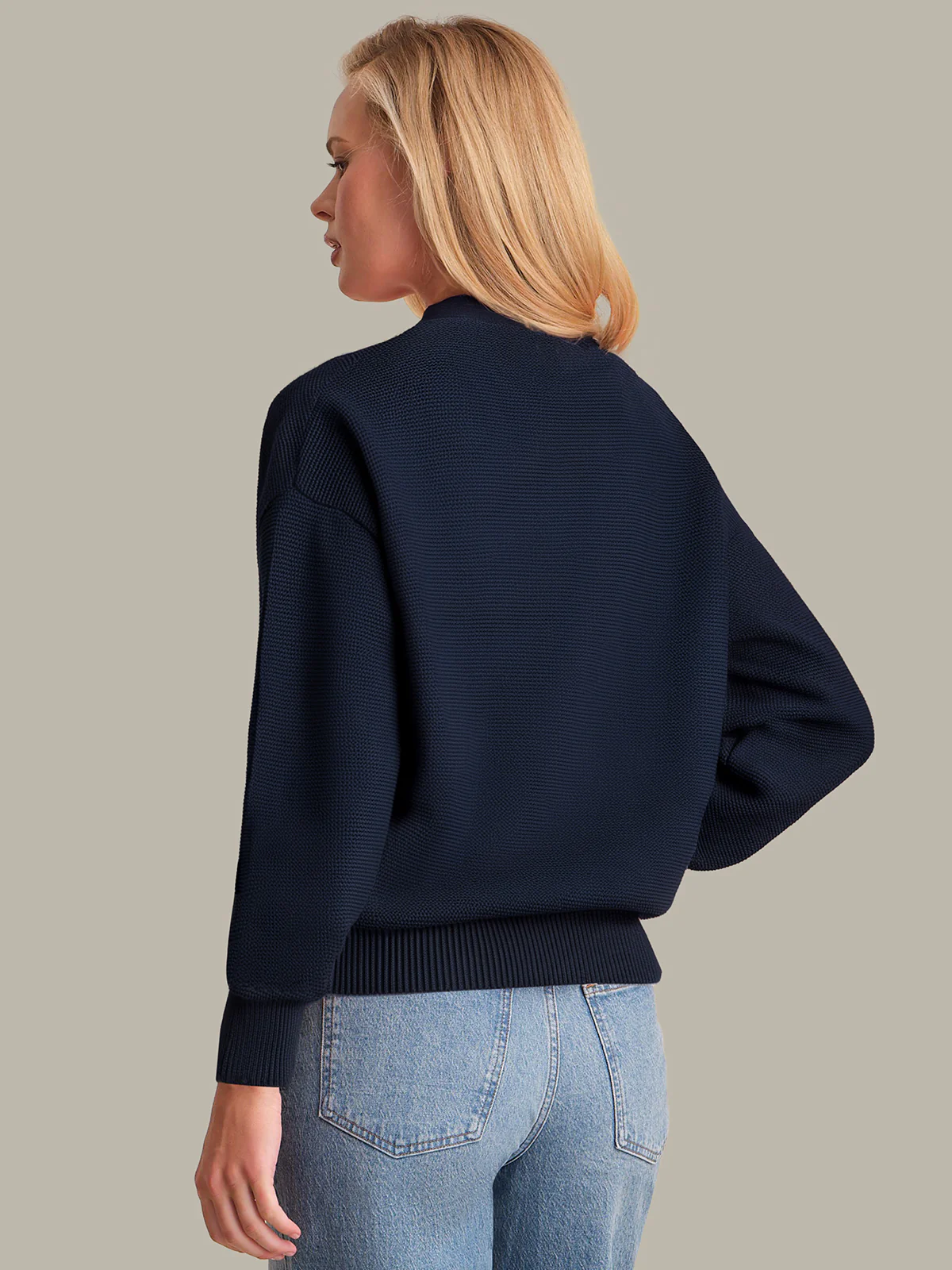 Emy: Crewneck Cotton Cardigan - Image 3