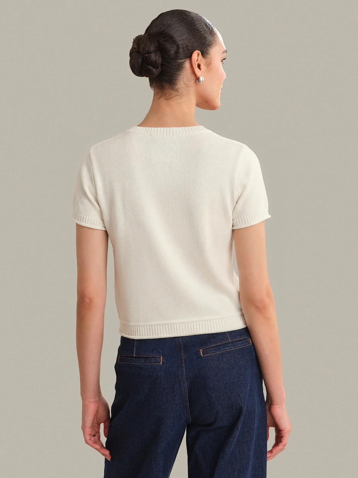Fiona: Classic Cotton Short Sleeve Tee - Image 3