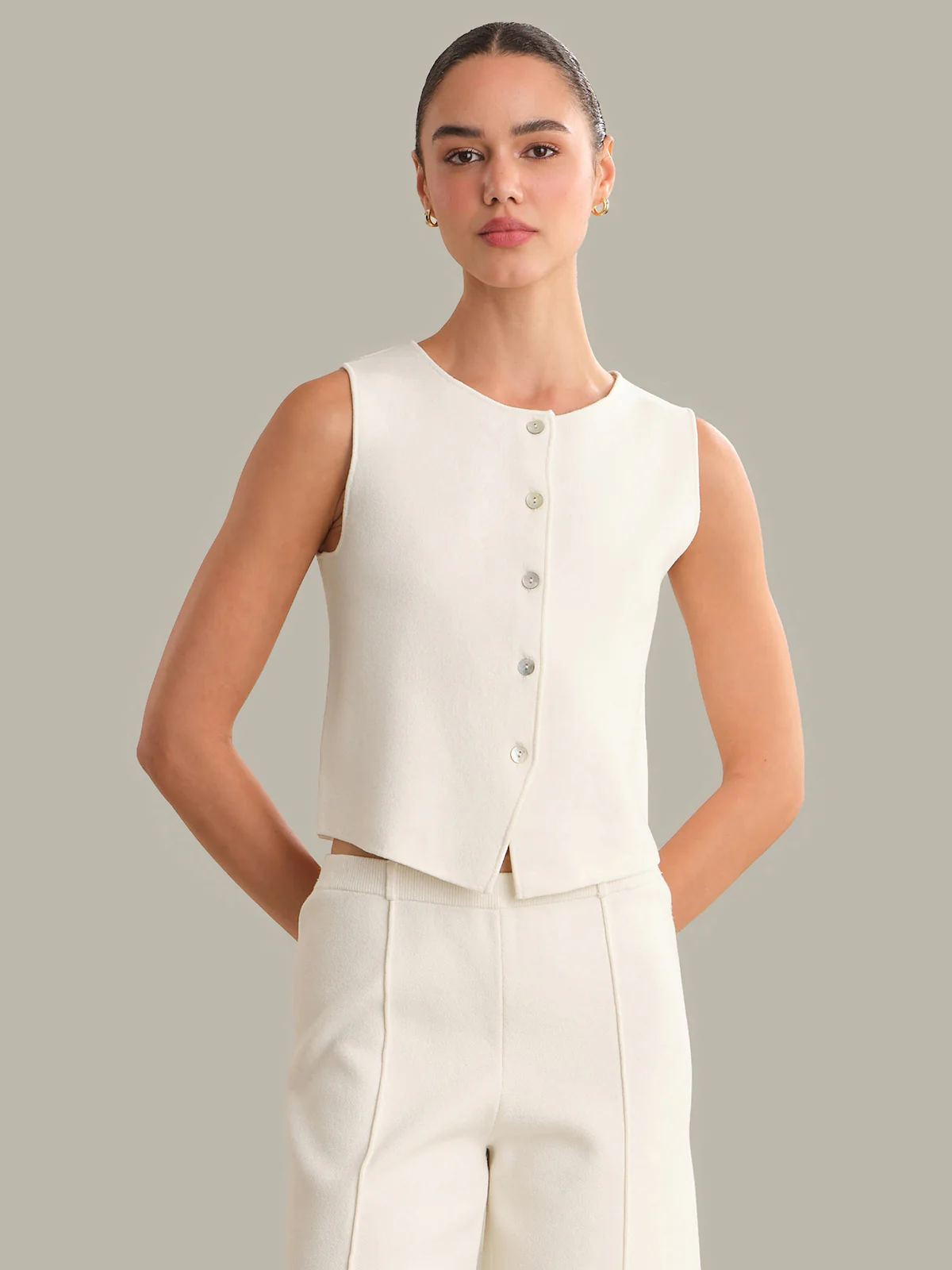Francesca Button Front Vest - Image 4