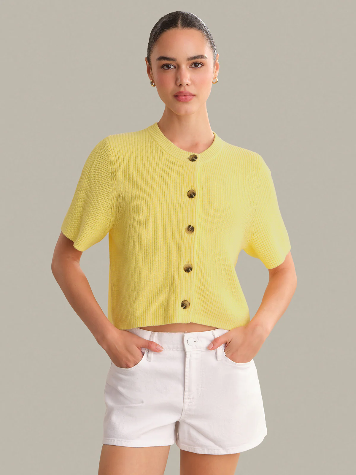 Ginevra Short Sleeve Shaker Cardigan - Image 4