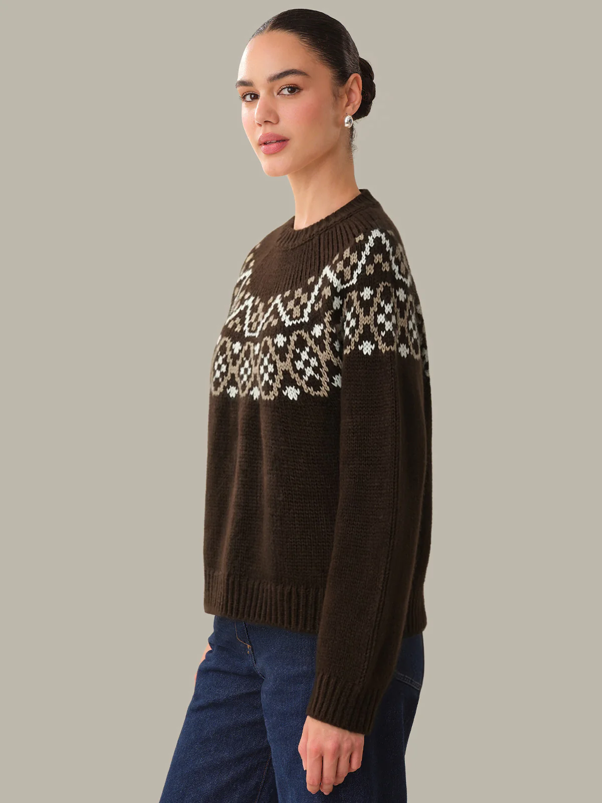 Ines: Fair Isle Crewneck Sweater - Image 2