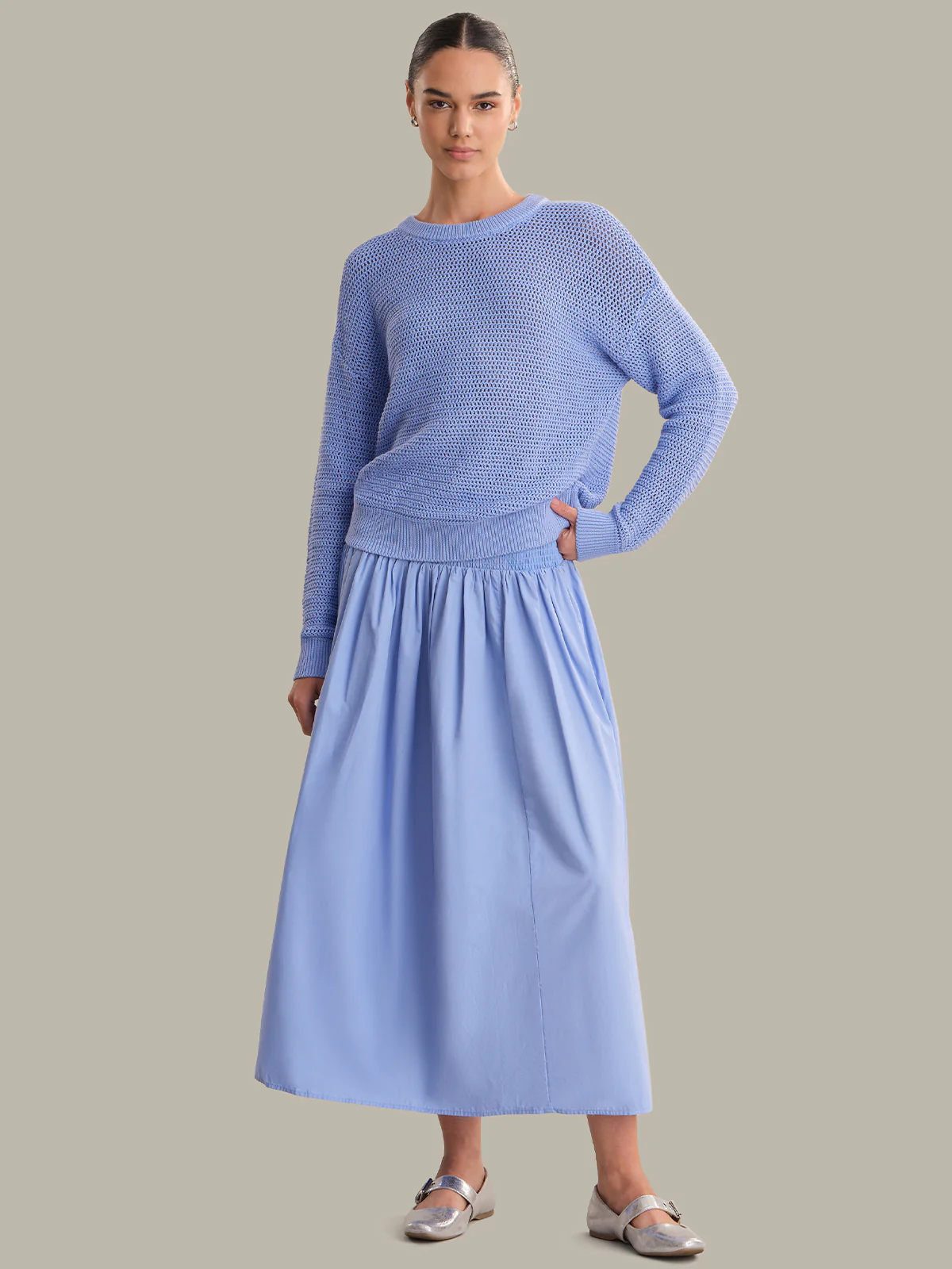 Iris: Cotton Open Stitch Sweater - Image 4