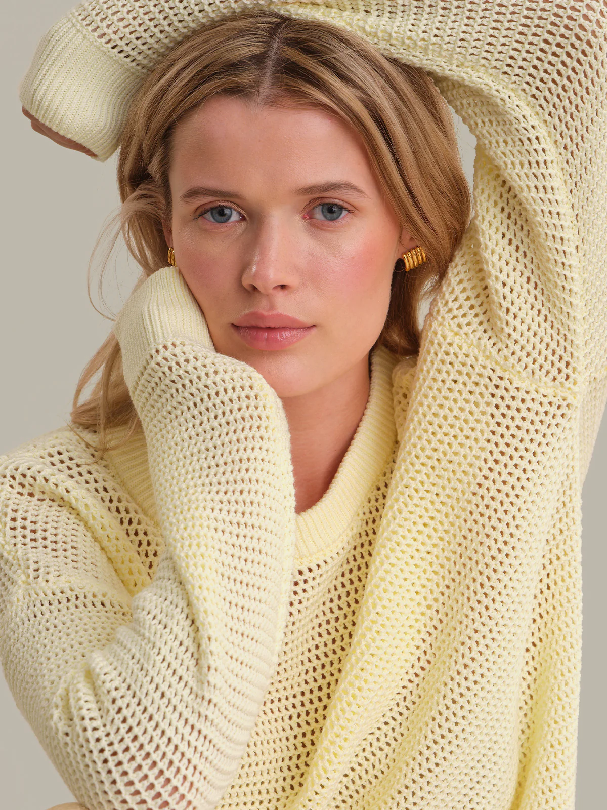 Iris: Cotton Open Stitch Sweater - Image 5