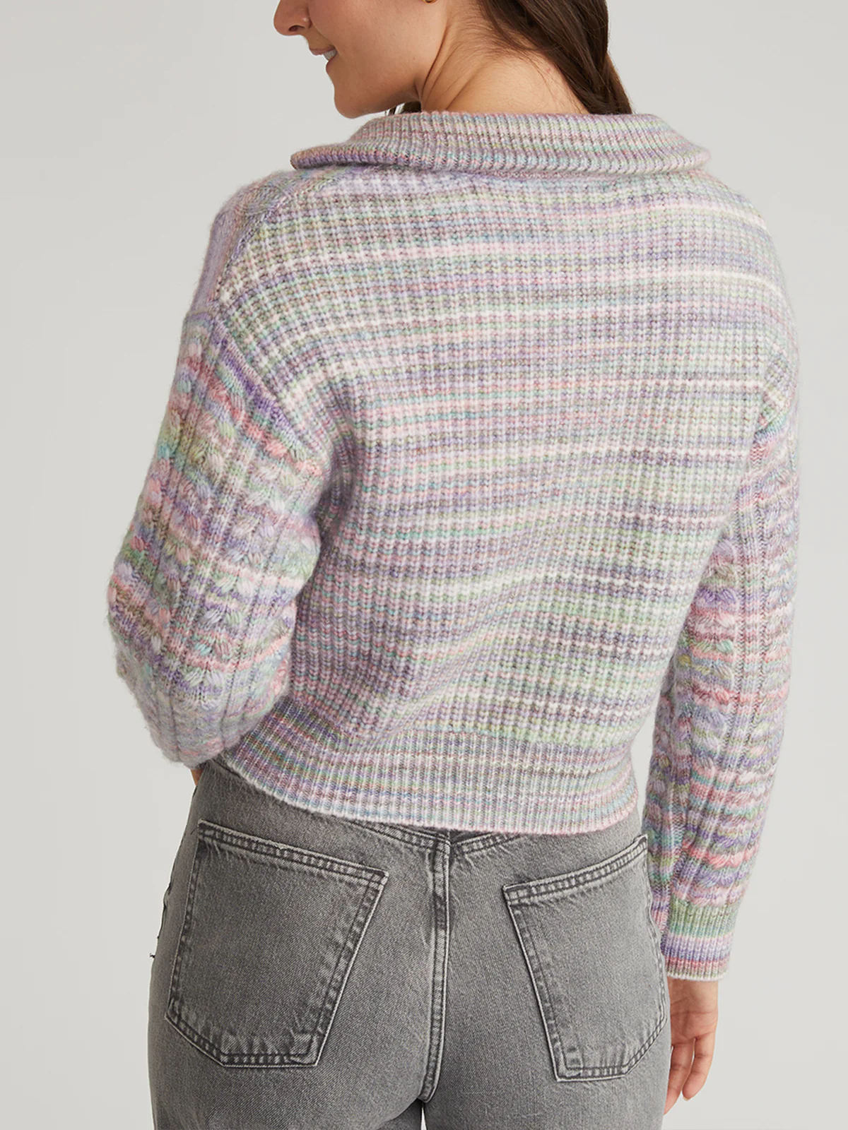 Jackie: Spacedye Zip Front Pullover - Image 3